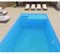 Piscine coque Olympie 2 de 5.90 x 3.20 x 1.50 m + LUXE + Box palette