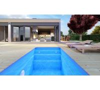 Piscine coque Troie 35 : 3.70 x 2.20 x 1.20 m + LUXE pièces à sceller sans filtration