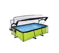 Piscine Couverte 220x150x65cm Avec Pompe Filtrante Vert TU