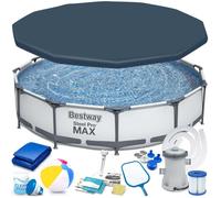 Piscine de jardin à armature - Bestway - 366x76 cm - Capacité 6 473 litres - Pompe de filtration incluse - Filtre type I