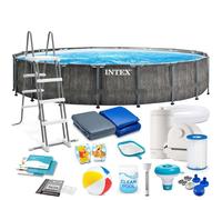 Piscine de jardin à cadre - Intex - 549x122 cm - Ensemble complet - Pompe de filtration incluse - Échelle en métal