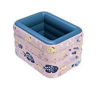 Piscine de Jardin, Piscine Gonflable familiale en PVC | Piscine Gonflable Rectangulaire Rose Plusieurs Tailles : Natation Extérieure Familiale(120*90*75cm)
