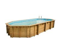 Piscine en bois octogonale Ubbink Océa 470 x 860-Bleu