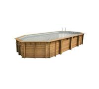 Piscine en bois octogonale Ubbink Océa 470 x 860 cm - Gris