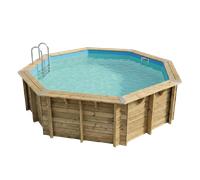 Ubbink Piscine bois Océa Ø 580 x H 130 cm Filtre à sable Liner bleu 75/100ème