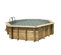 Piscine en bois octogonale Ubbink Océa 580-Gris