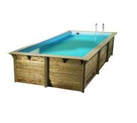 Piscine en bois rectangulaire Ubbink Azura 350 x 505 cm - Bleu