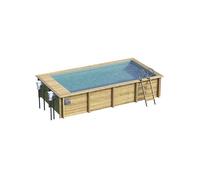 Piscine en bois urbaine XL Procopi - BWT Pool 6,5 x 3,5 m - Couverture Automatique