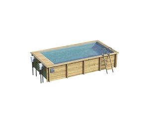 Piscine en bois urbaine XL Procopi - BWT Pool 6,5 x 3,5 m - Couverture Automatique