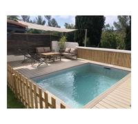 Piscine en kit béton carré 6 x 6 m LUXE