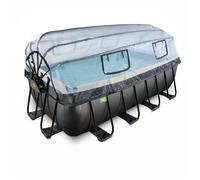 Piscine hors sol EXIT TOYS 400x200cm + Dôme-BLACK LEATHER (Noire)