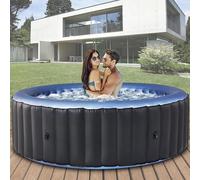 Piscine extérieure Bergen | Pour 4 personnes. Piscine avec spa ? Dimensions : 180 cm. Bain à remous. Piscine gonflable avec télécommande. Piscine gonflable. 118 jets. Capacité : 1077 litres (pour 4 pe