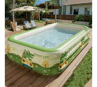 Piscine gonflable en PVC durable à 3 couches - Piscine portable et pliable pour l'été, le jardin, le camping, plusieurs tailles, convient pour les fêtes, les festivals de musique et les divertissement