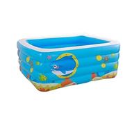 Piscine Gonflable, Piscine Gonflable en PVC | Piscine Familiale Bleue 71x55x30 pouces : Piscine Gonflable