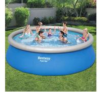 Piscine gonflable ronde Fast Set 457x122 cm - BESTWAY - Autoportante - Filtre à cartouche - PVC et polyester