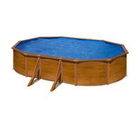 Piscine Gre acier ovale Pacific - 527 x 500 x H 122 cm (Filtre à sable)