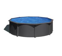 Piscine Gre acier ronde Anthracite Ø 480 x H 122 cm (Filtre à sable)