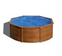 Piscine ronde acier Gré Sicilia imitation bois Ø 3m x H 1,20m