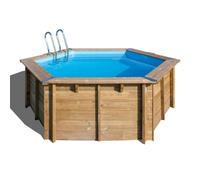 Piscine Gre bois Vanille 2 - Ø 400 x H 119 cm (Filtre à sable)