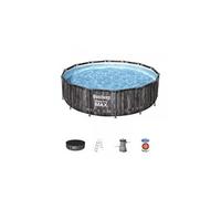 Ensemble de piscine ronde Steel Pro MAX 427x107 cm Bestway - Hors-sol - Filtre à cartouche - Gris - Autoportante
