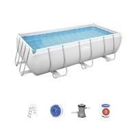 Piscine Hors Sol 404 x 201 x 100 cm BESTWAY Rectangulaire Power Steel™ Piscine Tubulaire