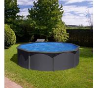Piscine ronde acier Gré Juni Gris Anthracite - 3,50 x 1,30 m