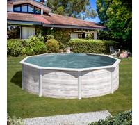 Piscine acier Gre aspect bois nordique Finlande ronde - 3,00 x h1,20m