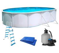 Piscine hors-sol acier Toi MAGNUM ovale 640x366x132cm filtre à sable 6m3/h