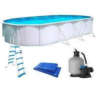 Piscine hors-sol acier Toi MAGNUM ovale 900x457x132cm filtre à sable 8.5m3/h