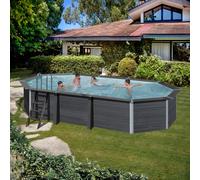 Piscine hors sol Composite Avantgarde octo. allongée 6.64m x 3.86m H 1.24m