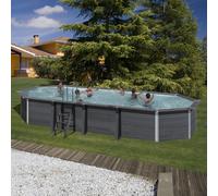 Piscine hors sol Composite Avantgarde octo. allongée 8.04m x 3.86m H1.24m