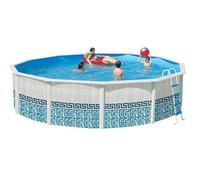 Piscine hors sol en acier ronde MOSAIKO 350 x 120 cm