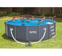 Intex 15Ft8In X 49In Graphite Gray Panel Pool Set