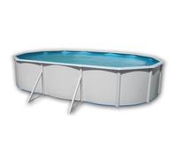 Piscine hors sol ovale en acier PRESTIGIO 640x366x120 cm - Kit complet piscine, Filtre, Skimmer et échelle