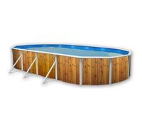 Piscine hors sol ovale en acier VETA 915x457x120 cm - Kit complet piscine, Filtre, Skimmer et échelle