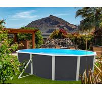Piscine hors sol Ovale Prestige Anthracite 6.40m x 3.66m H1.20m