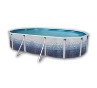 Piscine hors sol ovale TOI Trencadis 640x366x120 - Filtre à sable et skimmer inclus