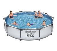Piscine hors sol ronde 305x76cm Steel Pro Max Bestway 56406 gris G