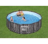 Piscine hors sol ronde Bestway Steel Pro Max™ 427 x 107 cm décor bois