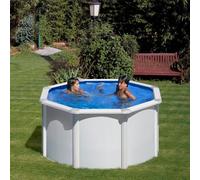 Gre Piscine hors-sol acier Fidji Ø260 x 122 cm – Filtre à sable – Blanche