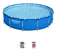 Piscine Hors-sol Tubulaire - BESTWAY - Steel Pro - 396x84 cm - Épurateur à Cartouche de 2 006 L/H