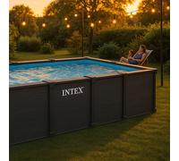 Piscine tubulaire rectangulaire Intex Graphite 6 x 3 x 1,24 m
