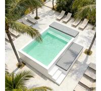 Piscine modulaire conteneur 3m/20ft piscine hors-sol préfabriquée en acier | Piscine à cadre renforcé de qualité industrielle avec raccords de plomberie faciles et doublure durable pour une performance