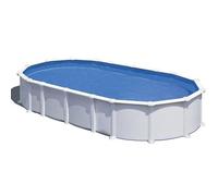 Piscine ovale acier 7,44m x 3,99m x H: 1,32m - Filtration à sable - SANS Renforts apparents