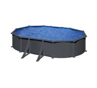 Piscine ovale acier Gré Juni Gris Anthracite - 5 x 3 x 1,30 m