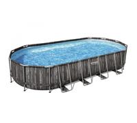 Piscine ovale Bestway Power Steel : 732 x 366 x 122 cm - Bois