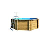 PISCINE RAINUREE LANGUETTE HEXAG. 33750 SWIMWOOD 33750 Ø395 x 117 cm BOIS