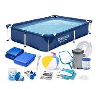Piscine rectangulaire à structure tubulaire 221 x 150 x 43 cm 16 en 1 Bestway 56401N
