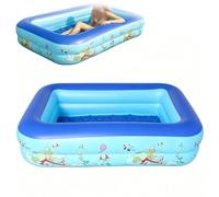 Piscine rectangulaire gonflable avec construction en PVC renforcé | Piscine familiale stable pour les fêtes aquatiques estivales dans le jardin ou à l'intérieur