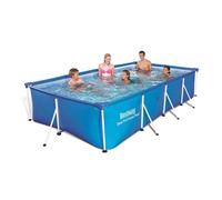 Bestway Steel Pro Frame Piscine carrée sans Pompe en Acier Bleu 300 x 201 x 66 cm 56404